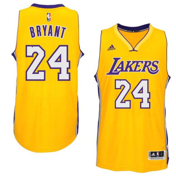Los Angeles Lakers #24 Kobe Bryant 2014 15 New Swingman Home Gold Jersey